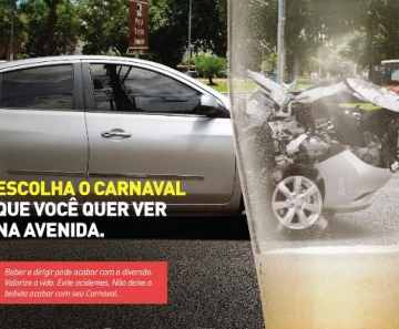 Campanha do Governo aborda risco de dirigir após beber
