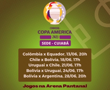 Conmebol divulga jogos da Copa América
